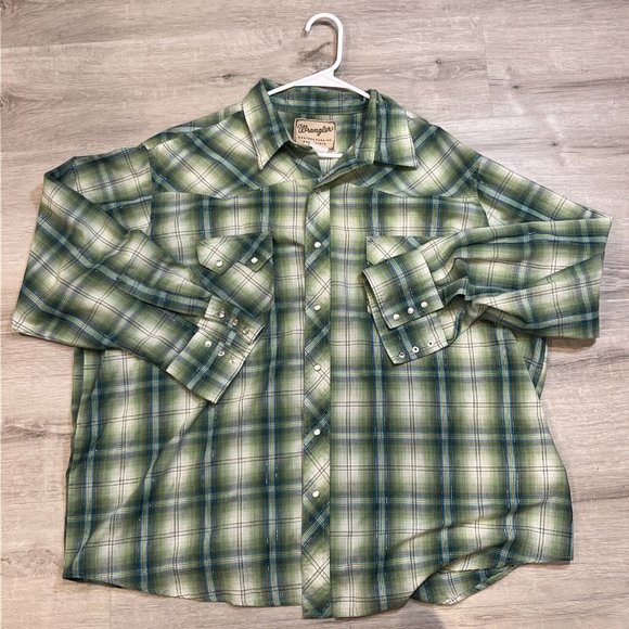 Mens Wrangler Western Fashion ‎ Snap Shirt Size XL - Picture 1 of 5
